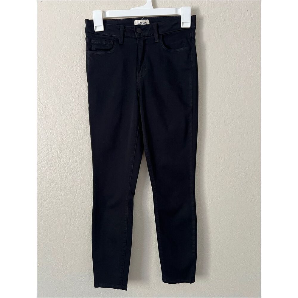 Like New! L'AGENCE Margot Skinny High Rise Black Jeans in Size 26